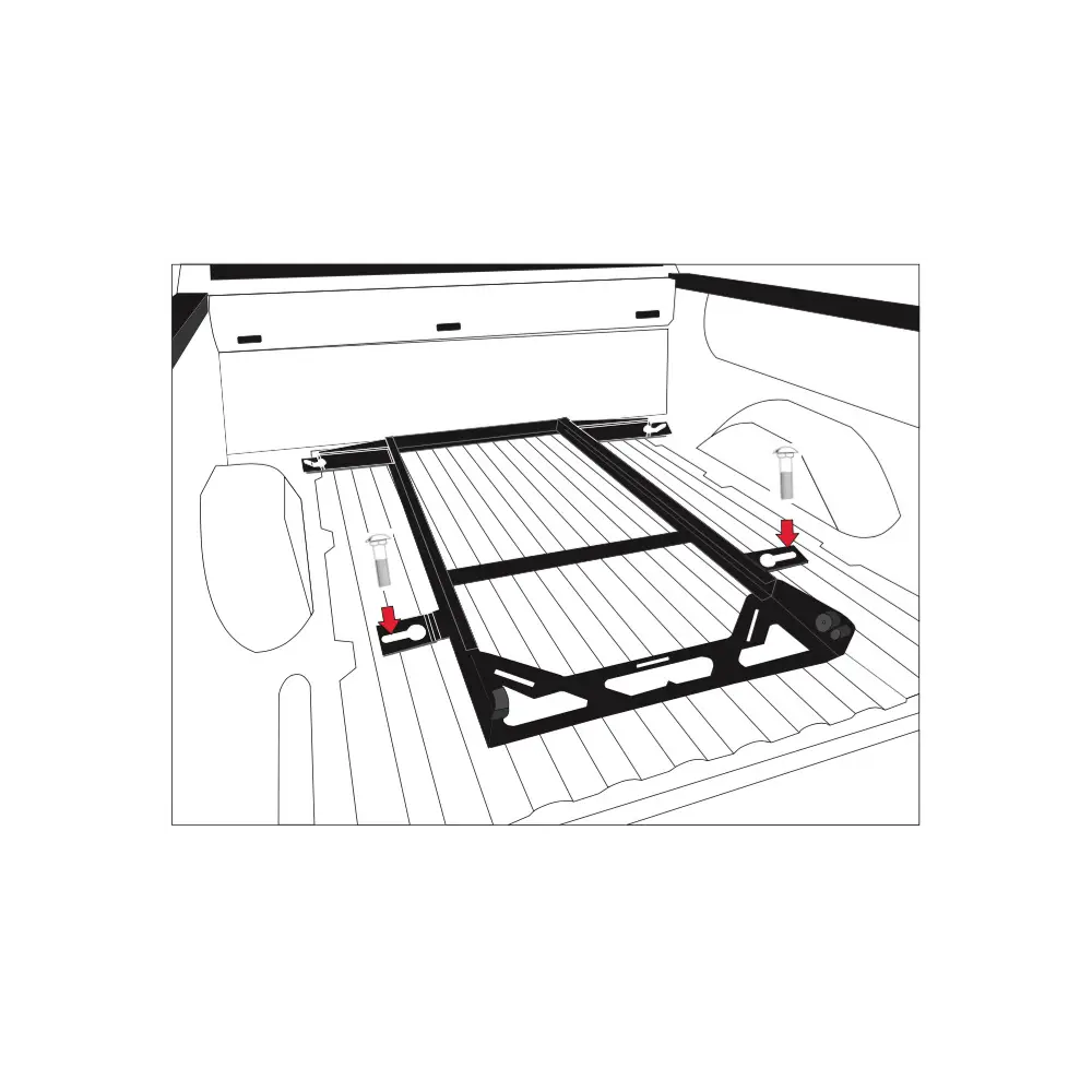 Bed Slide Installation Kit - Factory Mount No Drill Brackets - BEDBSA-F150-2017